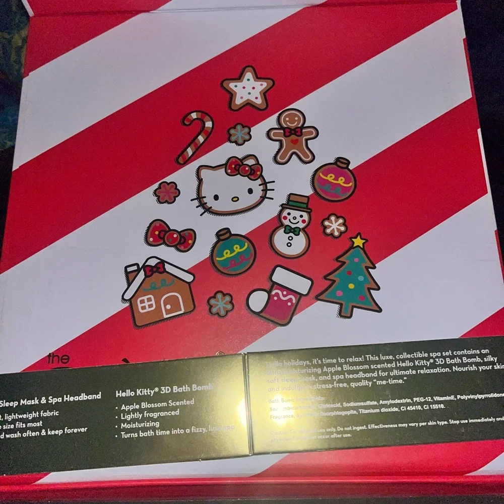 Hello Kitty Festive Bath Set with Red and White Accents